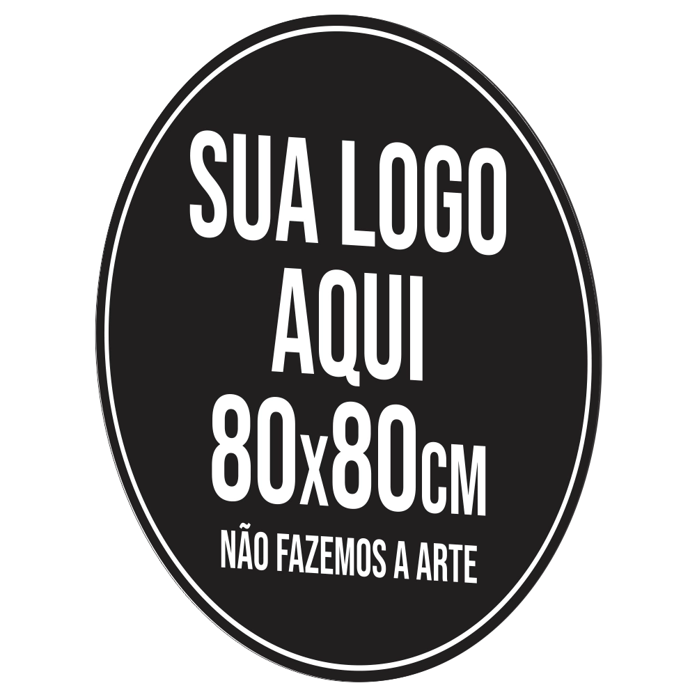 Placa ACM Adesivado 1 Face Redonda 80cm - comprar online