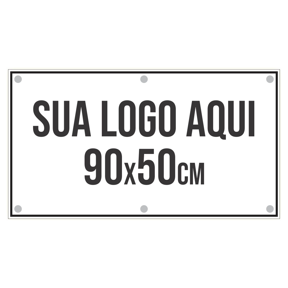 Placa Acrílico 90x50cm Logomarca Adesivada - comprar online