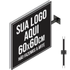 Placa 60x60cm Dupla Face em ACM Adesivado