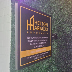 Placa 60x60cm Dupla Face em ACM Adesivado