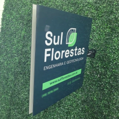 Placa 60x60cm Dupla Face em ACM Adesivado na internet
