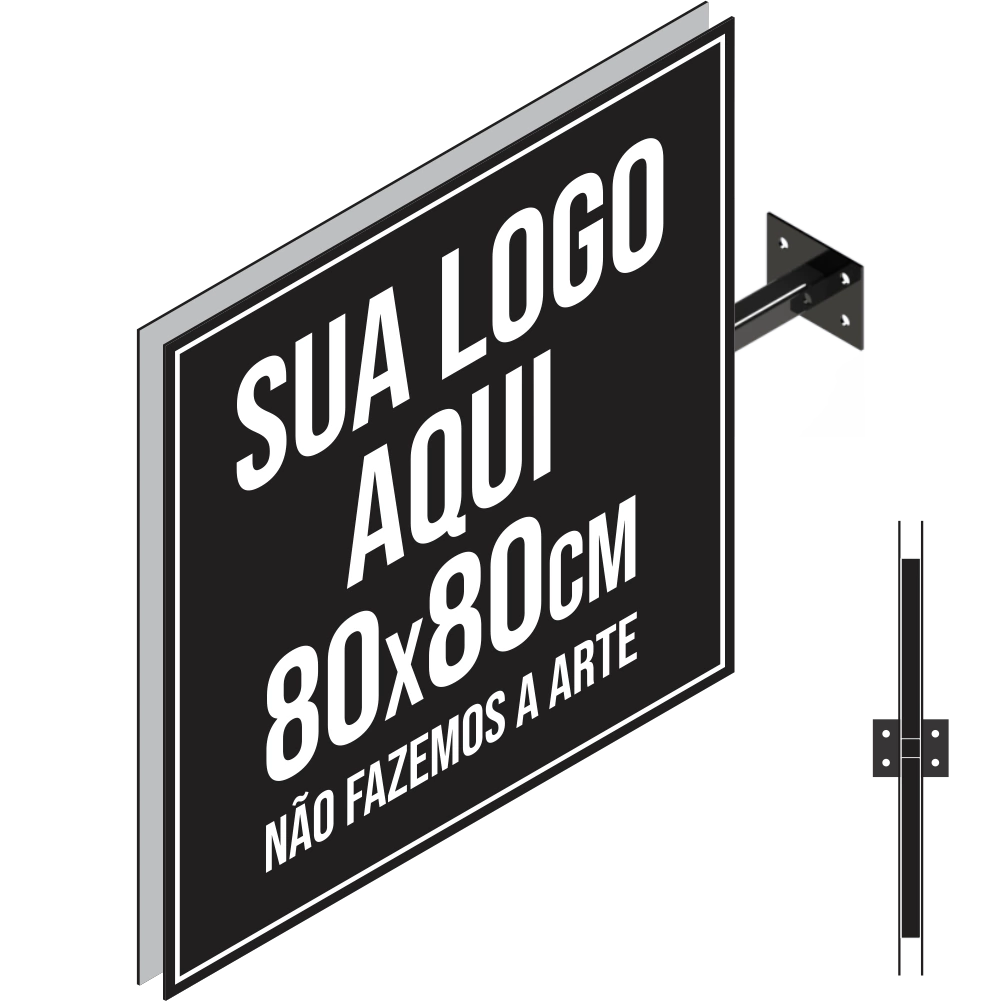 Placa ACM Adesivado Dupla Face 80x80cm