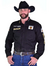 2504-22 - Camisa Masculina Radade ML BORD BRANDS PRETA