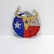 1756-39 - Adesivo para chapéu - Cabeça Boi Seca/Bandeira Texas
