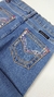 2272-17 - 5221- Calça Infantil Feminina BootCut Medium Wash Bordada - Armazém Country