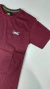 0028-79 - Camisa Infantil Unissex Silk nas Costas Cinza Vinho Mula - comprar online