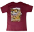 0028-79 - Camisa Infantil Unissex Silk nas Costas Cinza Vinho Mula