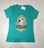3230-192 - T-SHIRT FEM Estampa Glitter VERDE ÁGUA/CAVALO/TEXAS na internet