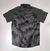 3230-232 - Xadrez Manga Curta Masc Slim Laço Forte PRETO/MUSGO