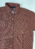 3230-234 - Xadrez Manga Curta Masc Slim Laço Forte LARANJA/PRETO/BRANCO - comprar online