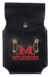 2559-7 - Bainha para Celular Couro M Muladeiro Preta - Amarelo/Vermelho