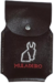 2559-3 - Bainha para Celular Couro Muladeiro Marrom - Branco/Vermelho