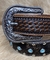 3685-94 - Cinto Master em Couro Fivela Marrom/Pelinho/Turquesa - comprar online