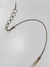 0095 - Taca/Chicote/Pinhola 7 Argolas Inox Couro Cru