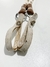 0796-7- Rédea Lã Trançada/Biqueira Couro/1 Argola Inox/ BRANCO-BEGE - comprar online