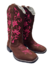 1827-14 - 206 Texana Feminina BQ Cano Longo Café/Mostarda/Rosa
