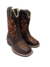 0575-7 - 05 Bota Texana Infantil Calvas BQTabaco/Ramo de Flores