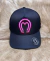 2691-16 - Boné Johnny Western Telinha Mangalarga Marchador Preto/Rosa