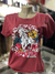 3230-191 - T-SHIRT FEM Estampa Glitter VERMELHA/CAVALO/FLORES - comprar online