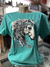 3230-178 - T-SHIRT FEM Pedraria VERDE ÁGUA/CAVALO/ROSÊ - comprar online