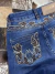 1916-26 - 251844 Calça Feminina Minuty Cós Alto / Bordada Flare