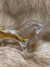 3752-9 -Cavalo Cavalinho Cristal Murano Cadoro Transparente Amarelo - Armazém Country