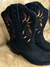 2755-1 - 1173 Bota Texana Marcial fem. Preto/Caramelo BF na internet
