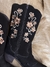 2755-7 - 1169 Bota Texana Marcial fem. Café/Floral BF - Armazém Country