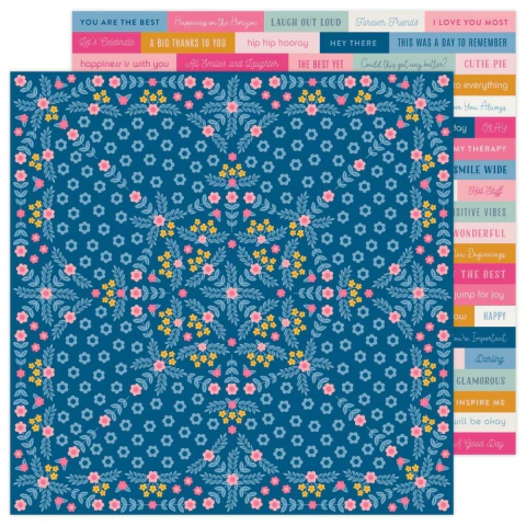 Folha para Scrapbook - Coleção Stardust - Head Over Heels - Jen Hadfield - American Crafts - 34013927