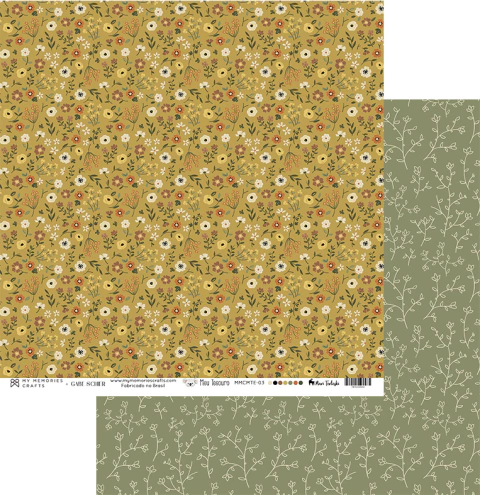 Folha para Scrapbook - My Memories - Coleção Meu Tesouro - MMCMTE-03