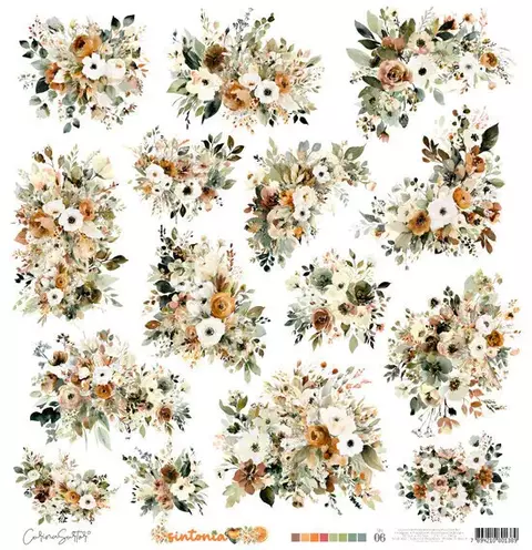 Coleção SINTONIA - Papel Vegetal Flores 140G - SIN09 - comprar online