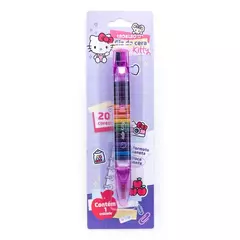 Giz de Cera - Caneta Troca Ponta - 20 Cores - Hello Kitty - Leo & Leo