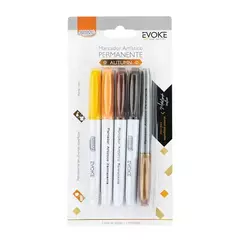 Marcador Artístico Permanente 5 cores - Autumn - BRW