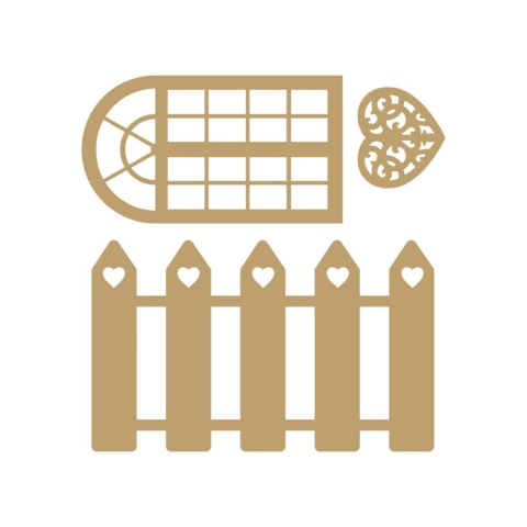 Aplique MDF - Cerquinha - Coleção Doce Maria - Decore Crafts - 0229