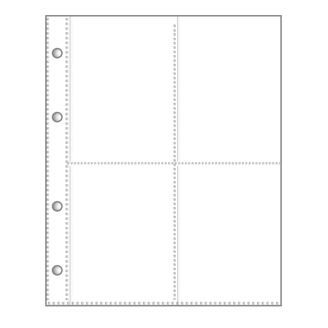 Refil Para Álbum - 21,5 x 17,5cm - Com 4 Divisórias