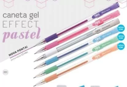 Caneta Gel Tris Effect Pastel - Unitário - Diversas Cores