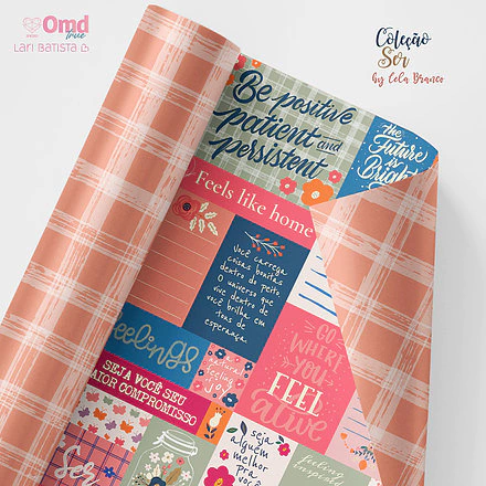 Folha para Scrapbook - Lari Batista - Coleção Ser - By Cela Branco - Cards