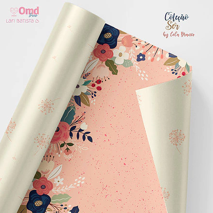 Folha para Scrapbook - Lari Batista - Coleção Ser - By Cela Branco - Moldura