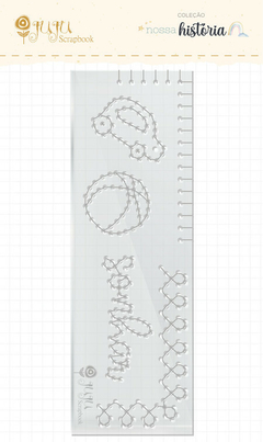 Régua de Costura Bolinha - Coleção Nossa História - Juju Scrapbook - 901CB4