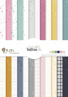 Bloco de Folhas A4 - Coleção Nossa História - JuJu Scrapbook - 901CA0
