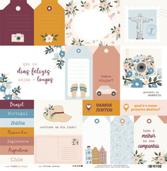 Papel - Próximo Destino - Coleção Malas Prontas - Juju Scrapbook - 91172C - comprar online