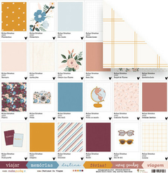 Papel - Pantones de Viagem - Coleção Malas Prontas - Juju Scrapbook - 911729