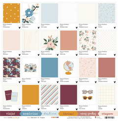 Papel - Pantones de Viagem - Coleção Malas Prontas - Juju Scrapbook - 911729 - comprar online