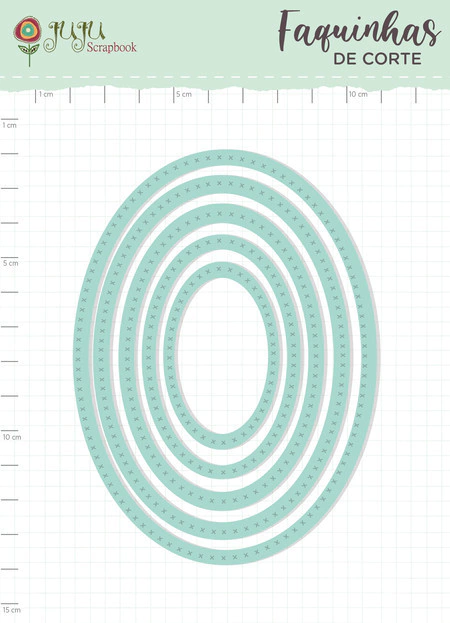 Faca de Corte Oval - Juju Scrapbook - 8F9FED