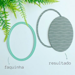 Faca de Corte Oval - Juju Scrapbook - 8F9FED - Criar - Papelaria e Scrapbook