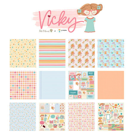 Kit de Papéis - Coleção Vicky - Fabi Paliares - 5531