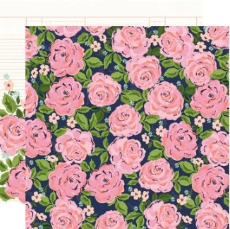 Folha para Scrapbook - Coleção Happy Hearts - Sweetheart - Simple Stories - 16905