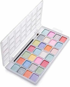 AQUARELA PEROLIZADA PICNIC - 28 CORES + PINCEL - LEOARTE - comprar online