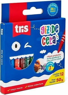 Giz de cera pré-escolar 12 cores - Tris - comprar online