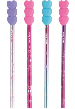 Lápis Preto com Borracha - Love - Tris - 687704 - comprar online